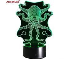 Octopus Tisch Nachtlicht Touch-Licht als Nachttischlampe Farbwechsel Atmosphäre Lampe, Kinder Dekoration Lampe