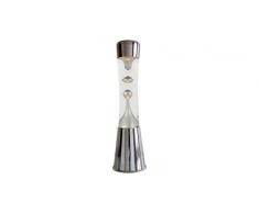Fisura Lavalampe Magma grau Effekt Metall 40 cm Flüssigkeit transparent Magma grau Metall und Glas