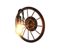 SILOLA Pendelleuchten Rad Wandleuchte Vintage Loft Industrial Style Schmiedeeisen Leuchte Antike Wandleuchte für Innenriemenscheiben Lichter Gang Korridor Lampen Dekorative Beleuchtung
