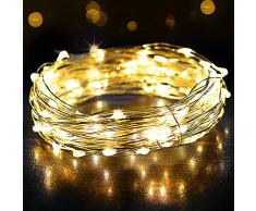 12M Led Lichterkette OMERIL 120er USB Lichterkette Draht Wasserdicht mit Schalter, Stimmungslichter Lichterkette für Zimmer, Innen, Weihnachten, Kinderzimmer, Außen, Party, Hochzeit, DIY usw. Warmweiß