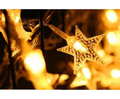 Lichterketten Solar Tree Kleine Laterne Blinkende Lichterketten Startseite Außenleuchten 22 Meter 200 Lichter Pentagramm warme Farbe