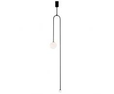 Nachttischlampe Moderne Pendelleuchten Schlafzimmer Kronleuchter E27*2-flammige Hängeleuchte, Eisenkunst Lampenkörper Glas Lampenschirm Pendellampe für wohnzimmer Restaurant Φ23CM