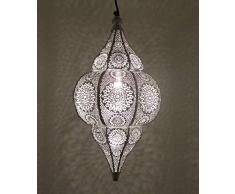 Orientalische Indische Hängelampe Deckenlampe Jaya Silber