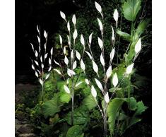 fsttm88 Solar-Gartenleuchten, Solarlampen im 3er-Set, in Baumform, Astdesign, wie Zweige oder Blätter, dekorative 60 LED für für Patio, Decking, Weg, Fußweg(Weiß)