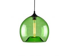 Pendelleuchte Dia 7Industrielle Glas Lampenschirm Deckenleuchte Sphärische Kronleuchter Beleuchtung für Küche Wohnzimmer (Lampe nicht Im Lieferumfang enthalten) (Grün)