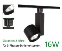 KRENN LED Strahler für 3-Phasen Schienensystem, 16 Watt, 3-Phasenstrahler, WW