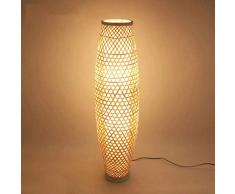 Stehleuchte Bambus Wicker Rattan Shade Vase Stehleuchte Leuchte Rustikal Asiatisch Japanisch Nordisch Kunst Licht Abajur Luminaria Leuchte Stehlampe Stehleuchten