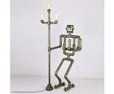 Standleuchten Stehlampe, Roboter Stehlampen, Deckenfluter Wandfluter, Loft Industrie Retro Wasser-Rohr-Stehleuchte, for Wohnzimmer, Büro, Nacht, 3-Leiter