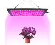 FORNORM 100W LED Pflanzenlampe Vollspektrum, 9900LM 75 LED Rot Blau Licht Wachstumslampe Pflanzenleuchte Pflanzenlampe Panel, 725-735NM IP44 Wachstumslampe für Pflanzen
