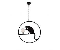 Raelf Ring LED 7W 490 Lumen Pendelleuchte Nordic Schmiedeeisen Kronleuchter Kreative Minimalist LED Kronleuchter Einzel-Kopf-Lampen Runde Art Deco Kronleuchter Wohnzimmer Deckenleuchte [Klasse A Energ