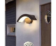 BQYY LED Balkon Wandleuchte Garten Wasserdichte IP65 Aussenleuchten LED Wandlampe Warmweiß licht 3000K Metall Acryl Außenstrahler für Wohnbereiche Landhaus Garage Hof