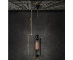 H&M Kronleuchter Industrie-Retro-Stil Einkopf- Kronleuchter Terrasse Restaurant Bar Loft Art Metall Schmiedeeisen Kronleuchter mit kreativer Explosion