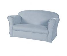 roba Kindersofa „Lil Sofa“ mit Armlehnen für Jungen und Mädchen, bequeme Kindercouch mit hellblauem Samtstoff bezogen, Kinder-Sitzmöbel-Serie „Lil Sofa“ fürs Kinder- oder Babyzimmer