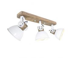 Decken Leuchte Holz Weiß bewegliche Strahler schwenkbar Arbeits Zimmer Beleuchtung Steinhauer 2133W