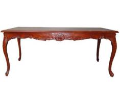 Casa Padrino Barock Esstisch Braun (Mahagonifarben) 160 cm - Barock Tisch Antik Stil Möbel