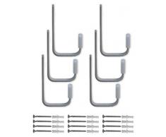Element System HOOK Biertisch-Haken-Set für Bier-Tisch und -Bank, 85 x 40 mm, 1 Set, weißaluminium, 11360-00000