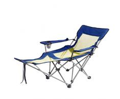 HBJB Atmungsaktiver Klapp-Strandstuhl aus Netzgewebe, Mittagspause, Freizeitstuhl (Color : Blue)
