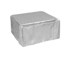 ExcLent 90X90X40Cm Möbel Wasserdichte Abdeckung Staub Regen Schutz Für Rattan Tisch Outdoor Cube Runder Garten - silber