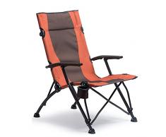 QTQHOME Kompakt Camping- Und Sportstuhl,klappstrandstuhl Tragbarer Deckstuhl Heavy-Duty Reisestuhl Angeln Stuhl Zu Tailgating Camping & Outdoor-Brown 57x88x102cm(22x35x40inch)