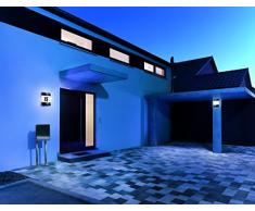 Steinel LED-Solar-Leuchte Xsolar L2-S silber, 170° Bewegungsmelder, LED Wandleuchte, 2500 mAh LiFe Akku, mit Hausnummern