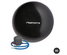 Gymnastikball Studio inkl. Pumpe 55 cm - 105 cm Sitzball - Fitnessball inkl. Übungsposter Medizinball (Anthrazit, 95 cm)