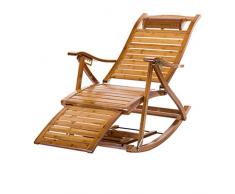 RUNWEI Faltbare Mittagspause Balkon Stuhl Massivholz Stuhl Nickerchen Bambus Schaukelstuhl faul Balkon Stuhl