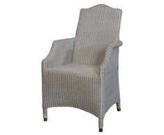 korb.outlet Loomsessel in der Farbe Vintage Weiss aus Lloyd Loom - Versandkostenfrei in DE