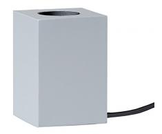 Holzleuchte Lys, E27 Fassung Farbe: hellgrau, mit Schalter ca. 10 cm x 7 cm ( Leuchtmittel nicht enthalten )