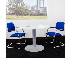 Optima runder Besprechungstisch Esstisch Küchentisch Tisch Weiß Rund Ø 100 cm