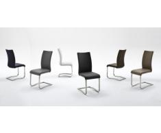 Schwinger Arco 2er Set - Gestell: Edelstahl - Bezug: Kunstleder weiß - Maße B/H/T: ca. 43x103x52 cm