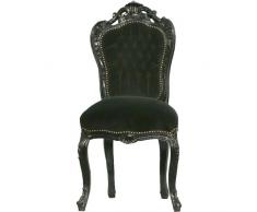 Barock Esszimmer Stuhl Schwarz/Schwarz Ludwig XIV Stuhl Wohnung Wohnen Rokoko Jugendstil Prunkstuhl Rokoko