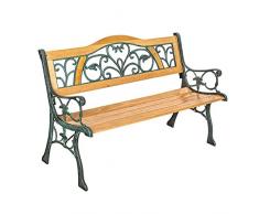 TecTake Gartenbank Parkbank Holz - Diverse Modelle - („Kathi“ 124 x 60 x 83cm | Nr. 401426)