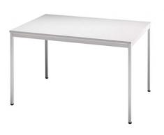 Besprechungstisch V-Serie DR-Büro - Maße 120 x 80 cm - erweiterbares Tischsystem grau - Tischfuß und Rahmen eckig - Meetingtisch Höhe einstellbar 72 cm