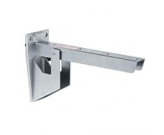 Gedotec Metall Klappträger grau Klappkonsole klappbar Sitzbank-Konsole - H7783 | Tiefe 388 mm | 500 kg Tragkraft | Schwerlast-Konsole ohne Einklappfeder | 1 Stück - Klappwinkel Stahl Feuer-verzinkt