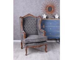 Ohrensessel-Barockstuhl-Ohrenbackensessel-Samt-Fernsehsessel-Sessel-Barock Palazzo Exklusiv