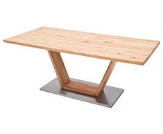möbelando Esszimmertisch Massivholztisch Küchentisch Esstisch Säulentisch Tisch Greta IV 160 cm