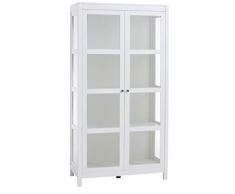 Dynamic24 Glas Vitrine 2 Türen Vitrinenschrank Standvitrine Glasvitrine Wohnzimmer Schrank