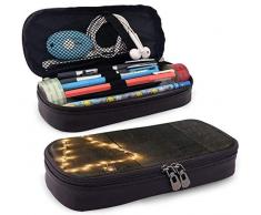 Schlampermäppchen，Schulmäppchen für Schreibwaren Federtasche Federmappe Baum Holzlampe