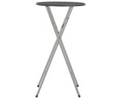 Tidyard Bartisch Klappbar Stehtisch Bistrotisch Bistro Klapptisch Biertisch Partytisch Gartentisch Tisch Bar Schwarz 60x112cm MDF Stahlbeine