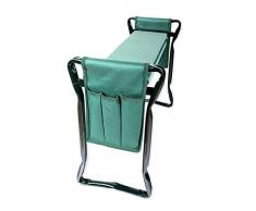 Schramm® Garten Arbeitshocker Gartenhocker beidseitige Arbeitstaschen klappbar Sitzbank Kniebank Gartenbank Erntebank Knieschutz