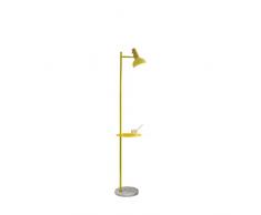 FORWIN Stehleuchte- Moderne gelbe Stehlampe mit Ablagetisch für Wohnzimmer-Persönlichkeit verstellbare Schwanenhals-Stehlampe Innenbeleuchtung (Farbe : Gelb-Stufenloses Dimmen)