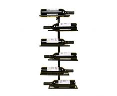Weinregal freistehend Weinregal, Vintage Weinregal Wandhalterung Metall Bar Weinflaschenhalterung Rustikale Weinhalterung Wandmontage Schwimmende Regale Wand Weinregal Lagerung (Color : Black)