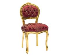 Stuhl Barock Musiker Gold und Rot