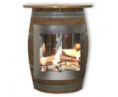 JUNIT Fasskamin - Bioethanolkamin aus Eichenfass Weinfass Holzfass
