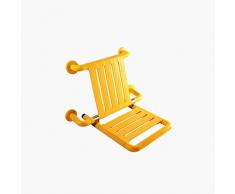 Yuhao Duschhocker für Badezimmer, klappbar, Wandbank, Badesessel, Rückenlehne, behinderte ältere Menschen, Schwangere Frauen, Gelb