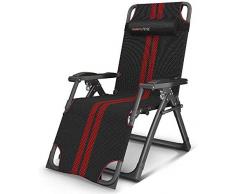 G-Lounge Chair Schwerelosigkeitsklubsessel/Gartenstuhl/Klappstrandstuhl/Klubsessel Mit Kopfstütze, Verstellbar, Textilgewebe, Garten/Pool/Sonnenbaden, Unterstützung 400 Kg, A