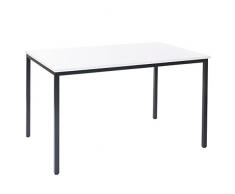 Mendler Schreibtisch Braila, Konferenztisch Bürotisch Seminartisch, 120x80cm ~ weiß