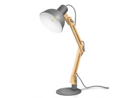 Tomons LED Leselampe im klassichen Holz-Design, Schreibtischlampe, Tischleuchte, verstellbare Schreibtischlampe, Lampe mit verstellbarem Arm