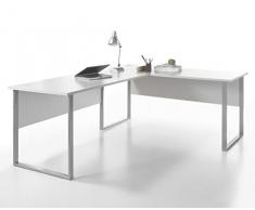 Stella Trading Office Lux Winkelkombination, Schreibtisch, Eckschreibtisch, Holzdekor, Lichtgrau, 223 x 77 x 73 cm