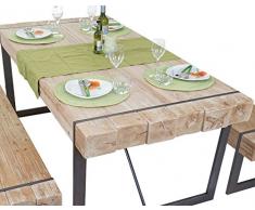 Mendler Esszimmertisch HWC-A15, Esstisch Tisch, Tanne Holz rustikal massiv ~ 75x160x90cm